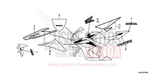 MARQUE/RAYURE (2) CBR600RAC de 2012